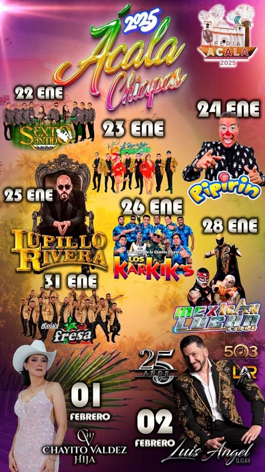 Cartelera Feria Acala 2025