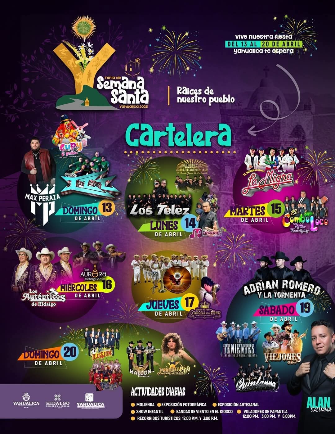 Cartelera estelar Feria de Semana Santa Yahualica 2025