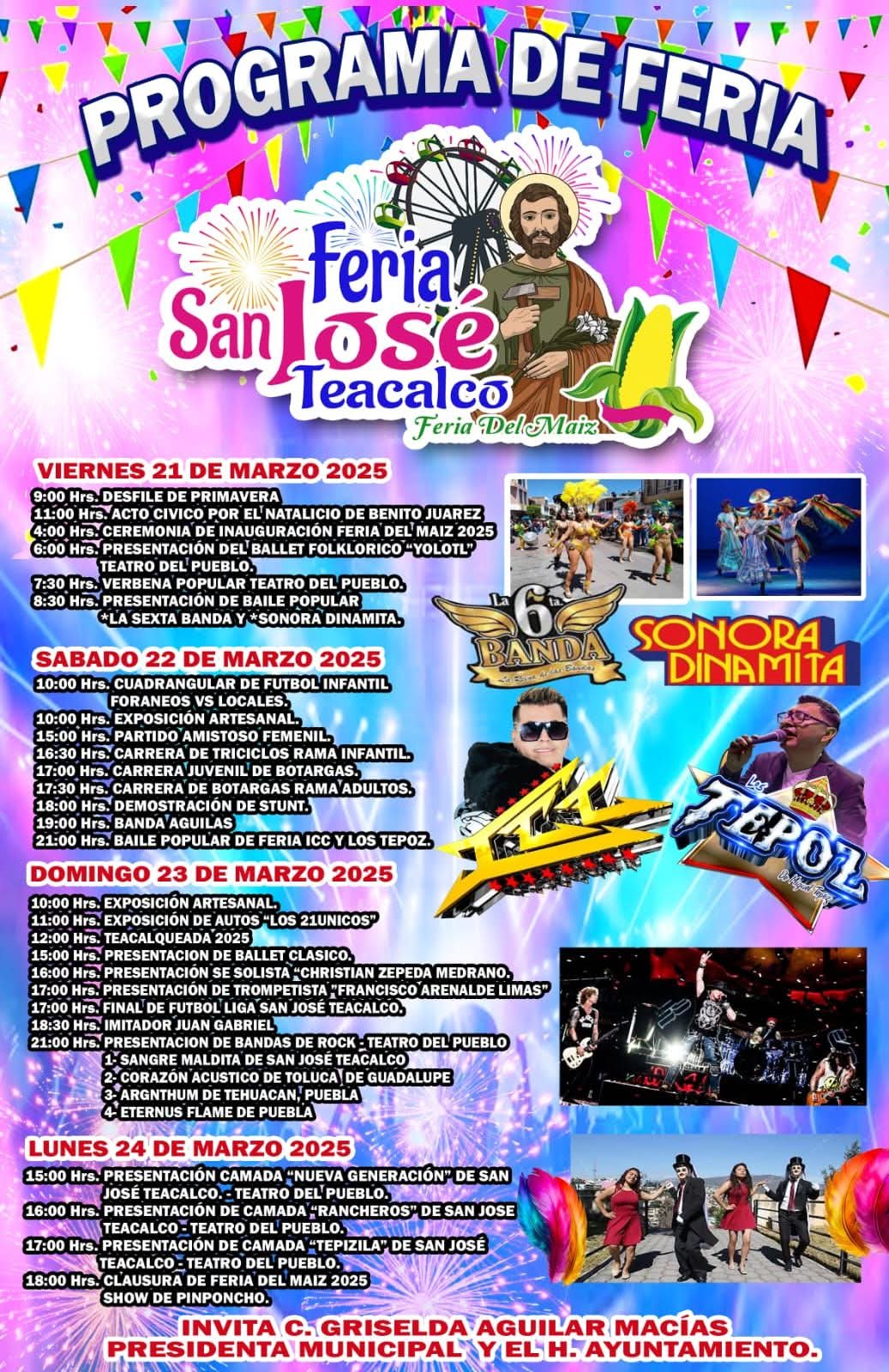 Programa Feria del Maíz San José Teacalco 2025