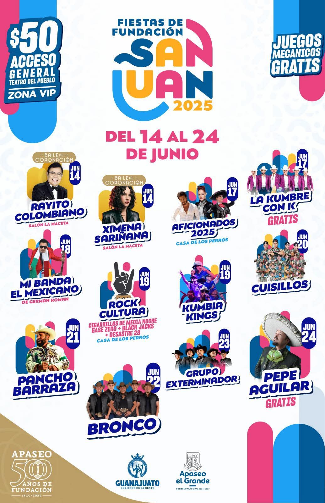Fiestas de Fundación y San Juan Apaseo 2025