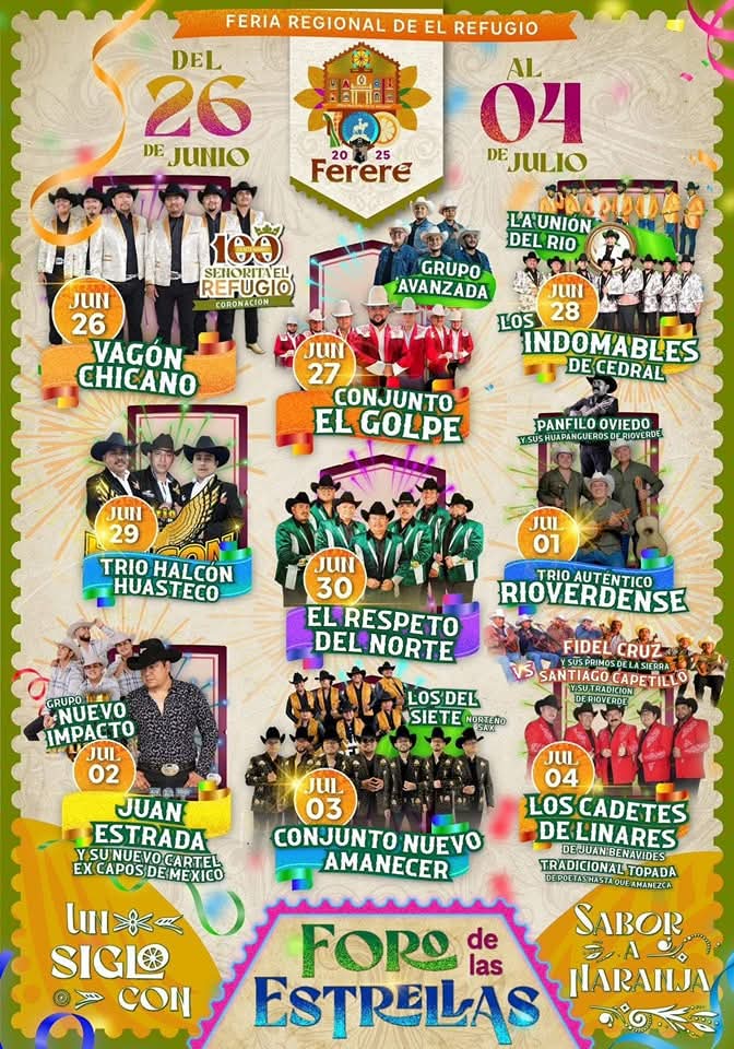 Cartelera - Feria Regional de El Refugio FERERE 2025