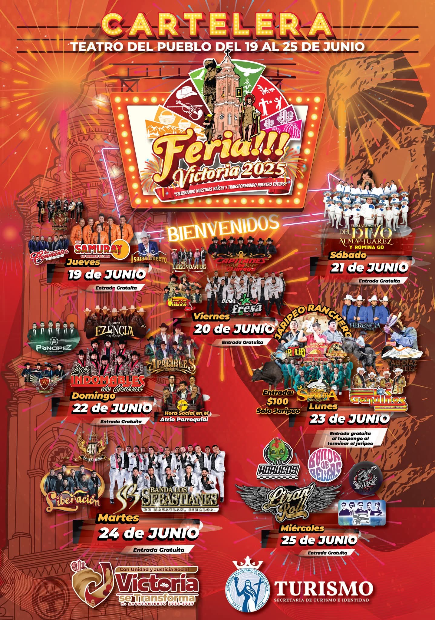 Cartelera Artística - Feria San Juan Bautista Victoria 2025