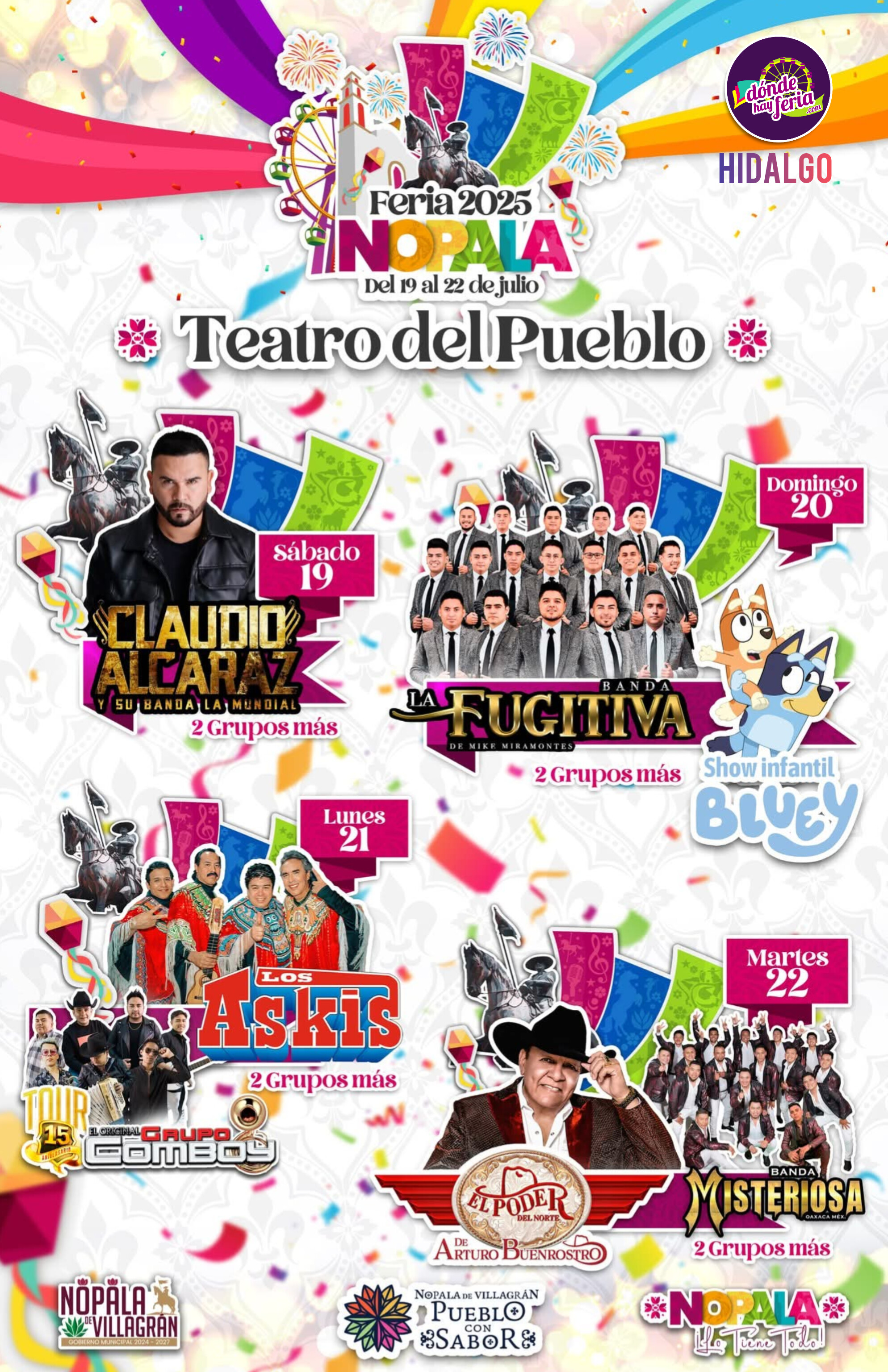 Elenco Feria Nopala de Villagrán 2025