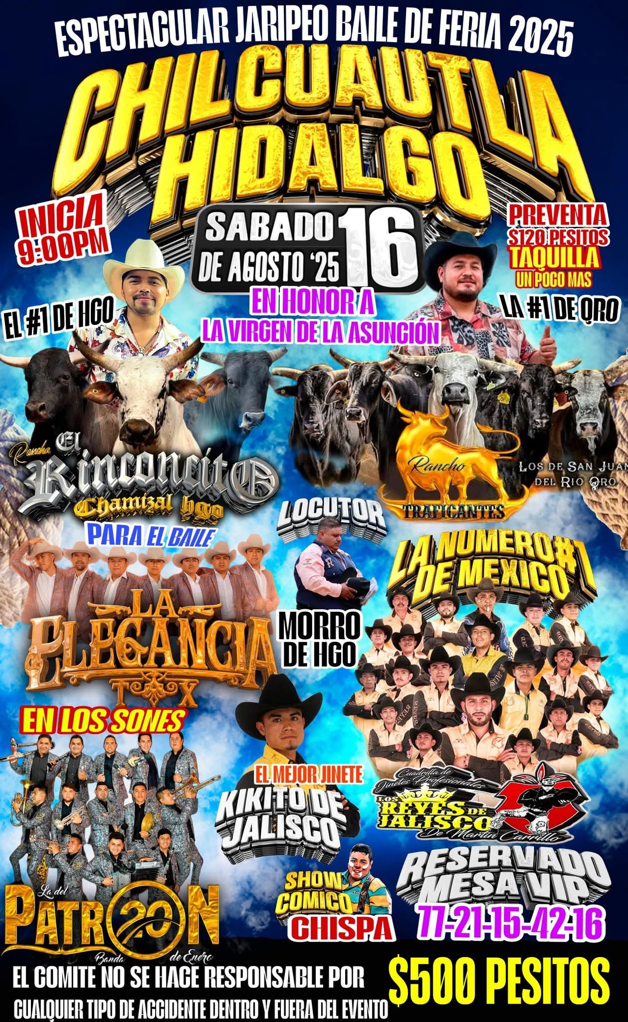 Jaripeo en la Feria Patronal Chilcuautla 2025