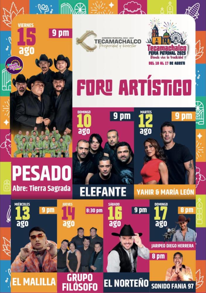 Cartelera Feria Tecamachalco 2025