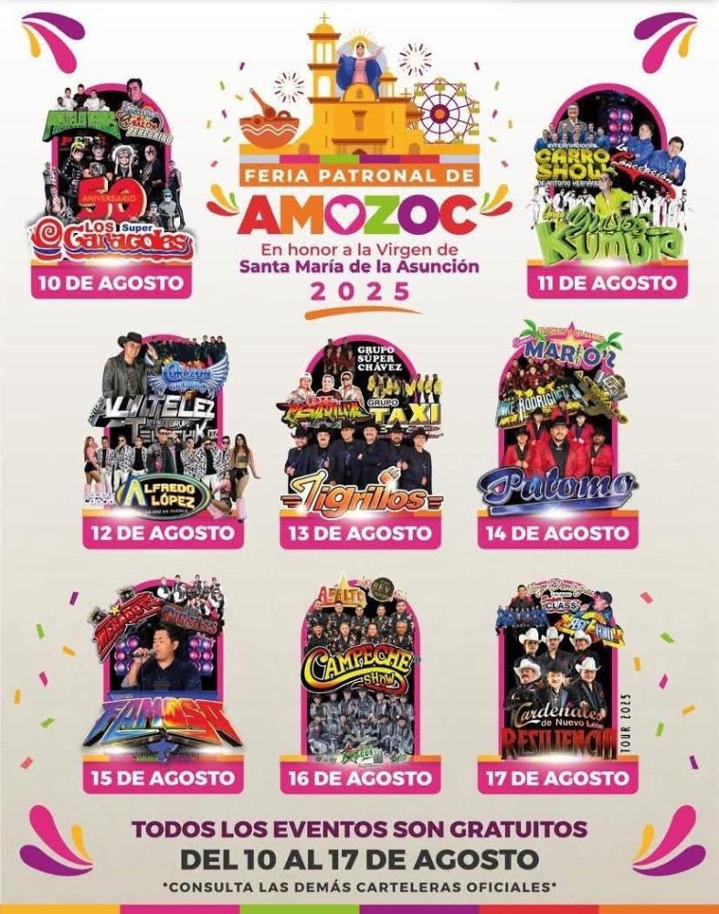 Cartelera artística - Feria Amozoc 2025
