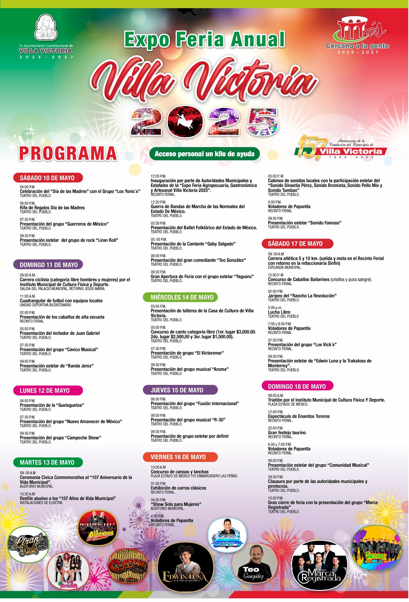 Programa completo Expo Feria Villa Victoria 2025