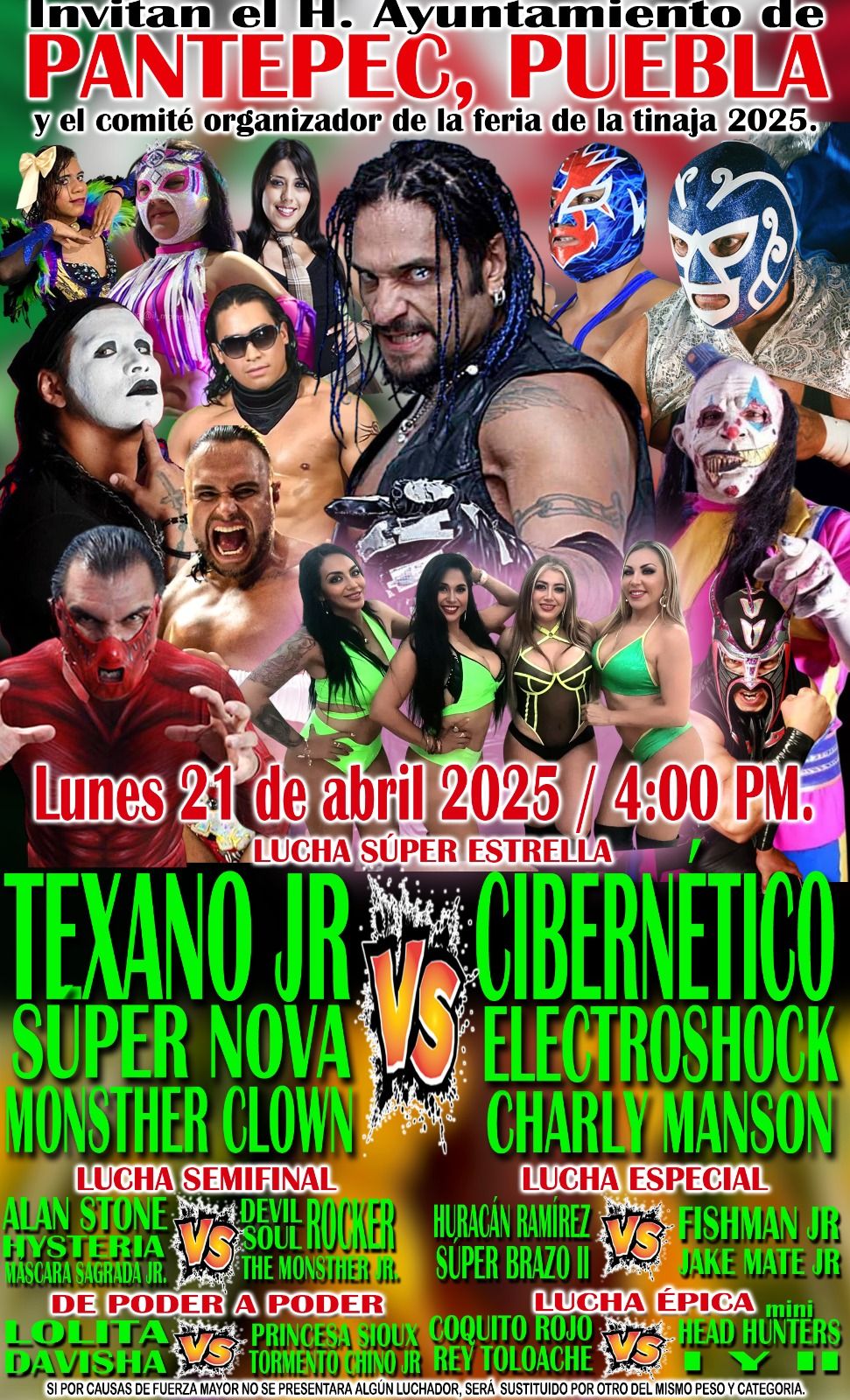 Lucha Libre en la Feria de la Tinaja Pantepec 2025