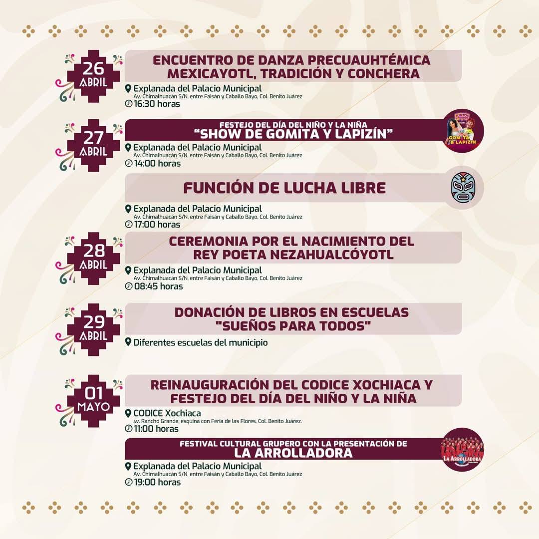 Programa Festival Cultural Nezatitlán 2025