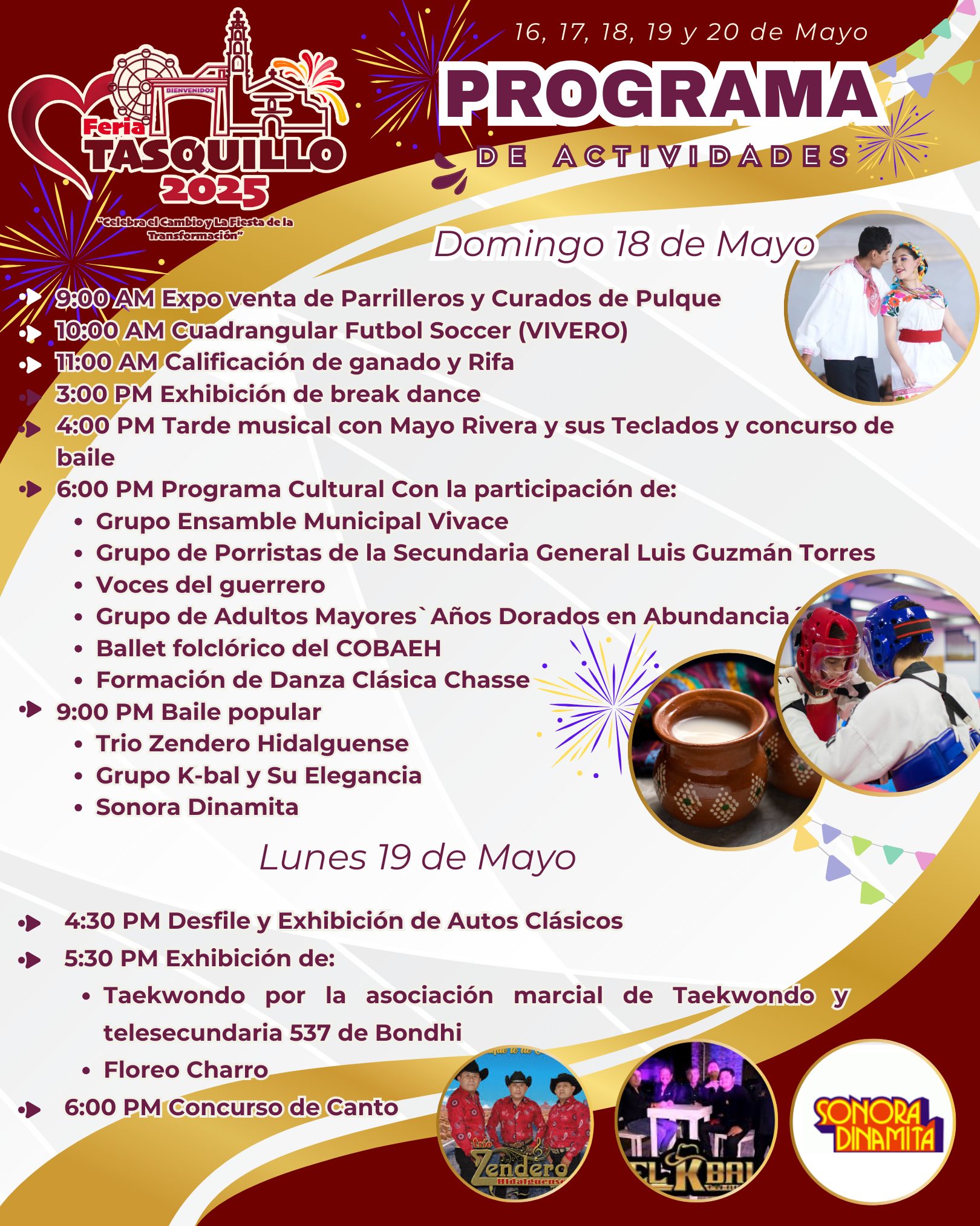 Feria Patronal Tasquillo 2025 - Programa Parte 2