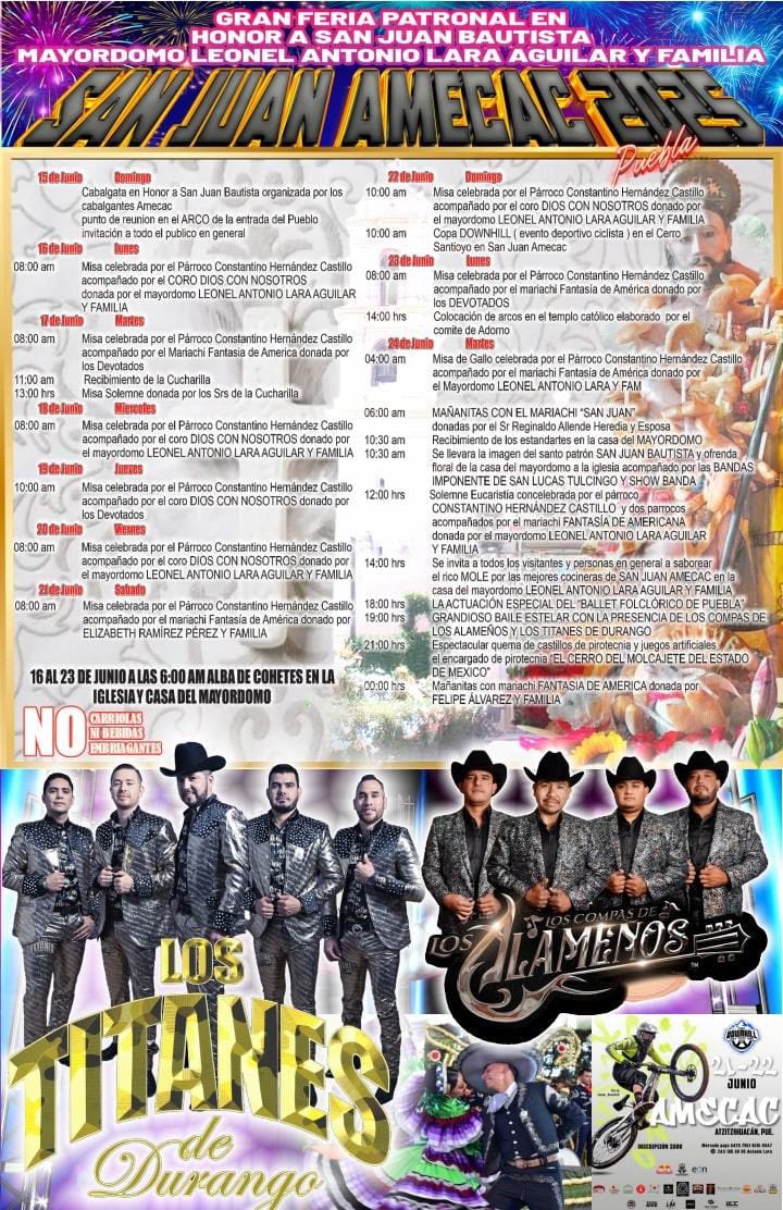 Programa Feria San Juan Amecac 2025