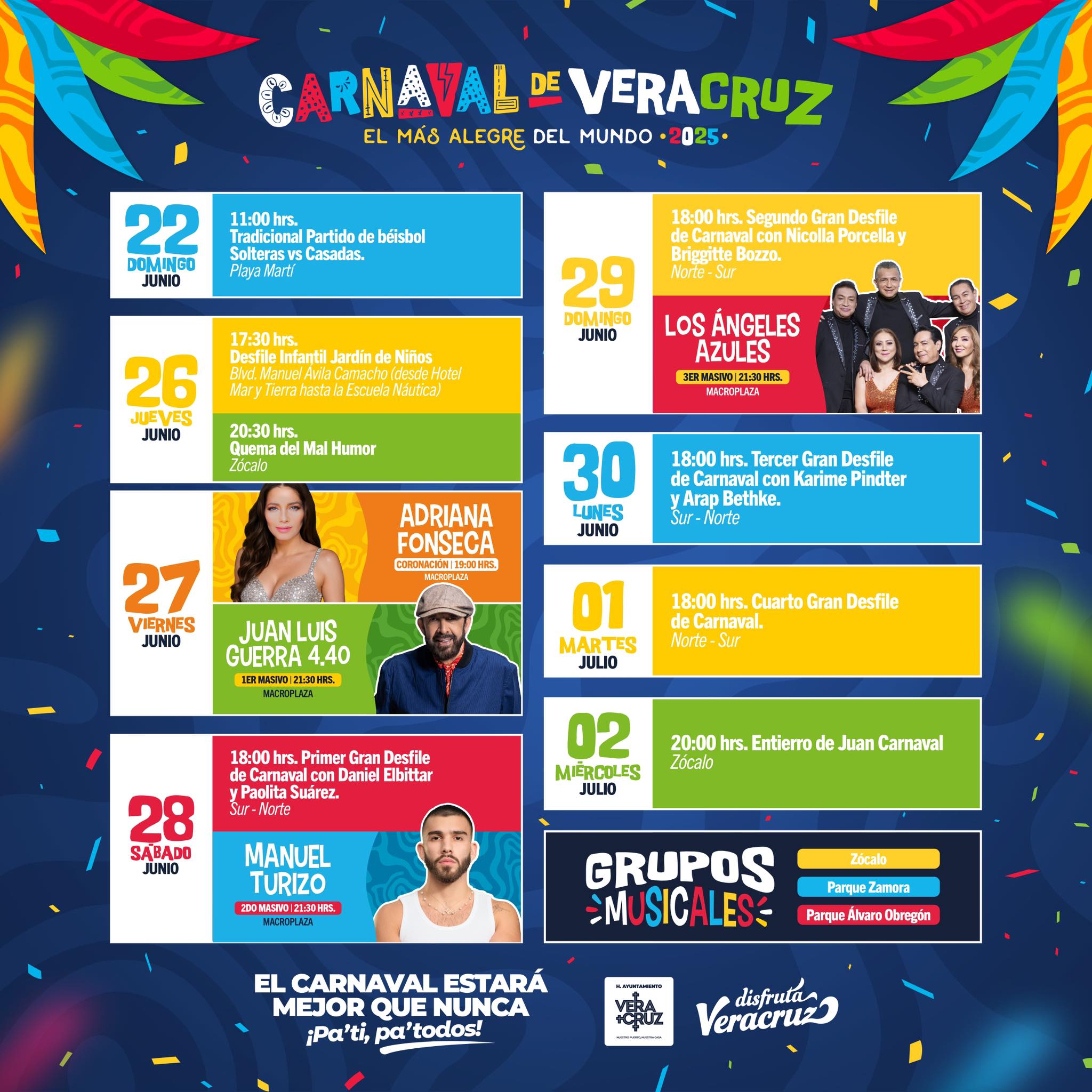 Programa Carnaval de Veracruz 2025