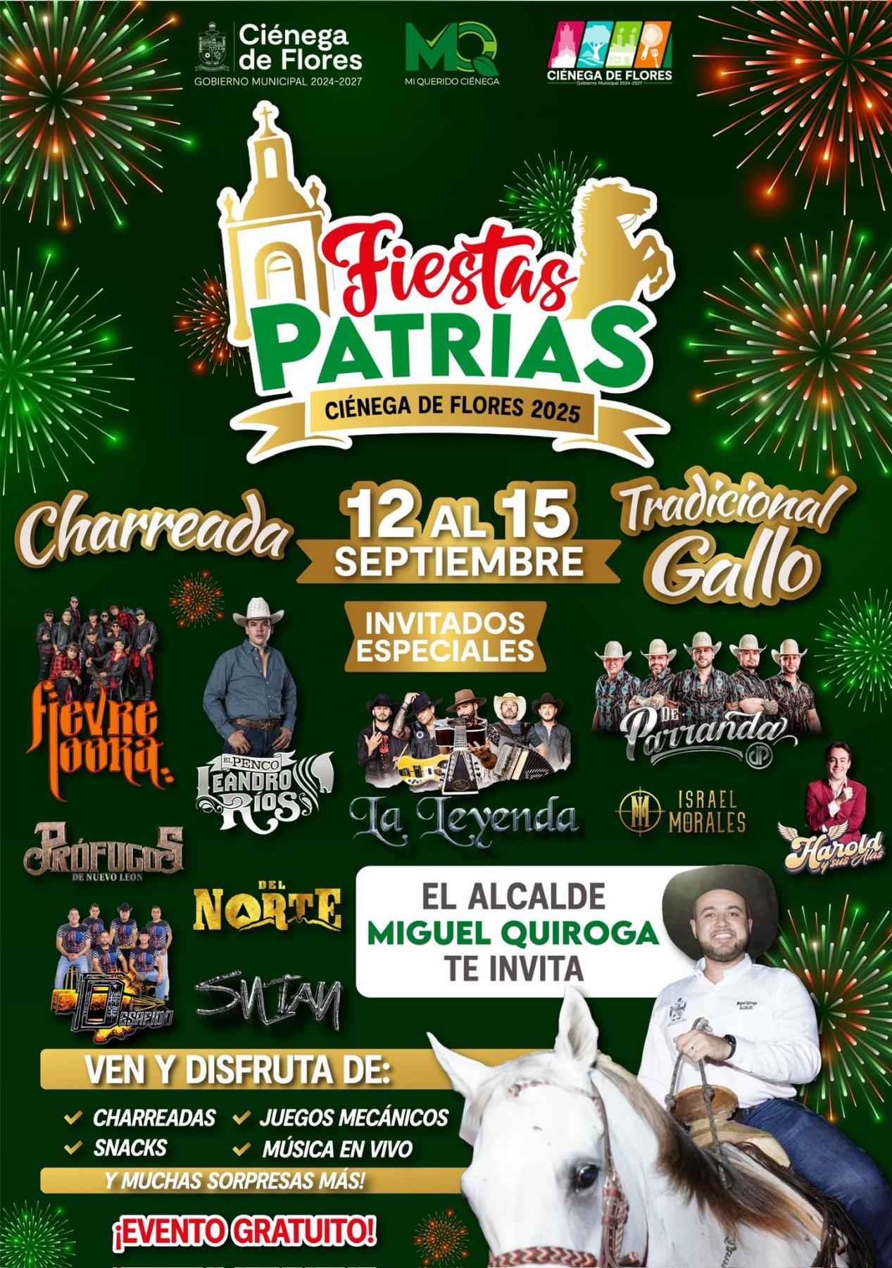 Elenco - Fiestas Patrias Ciénega de Flores 2025