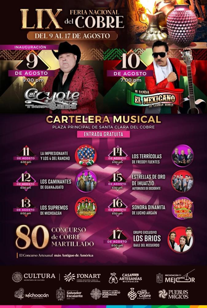 Cartelera Feria Nacional del Cobre 2025