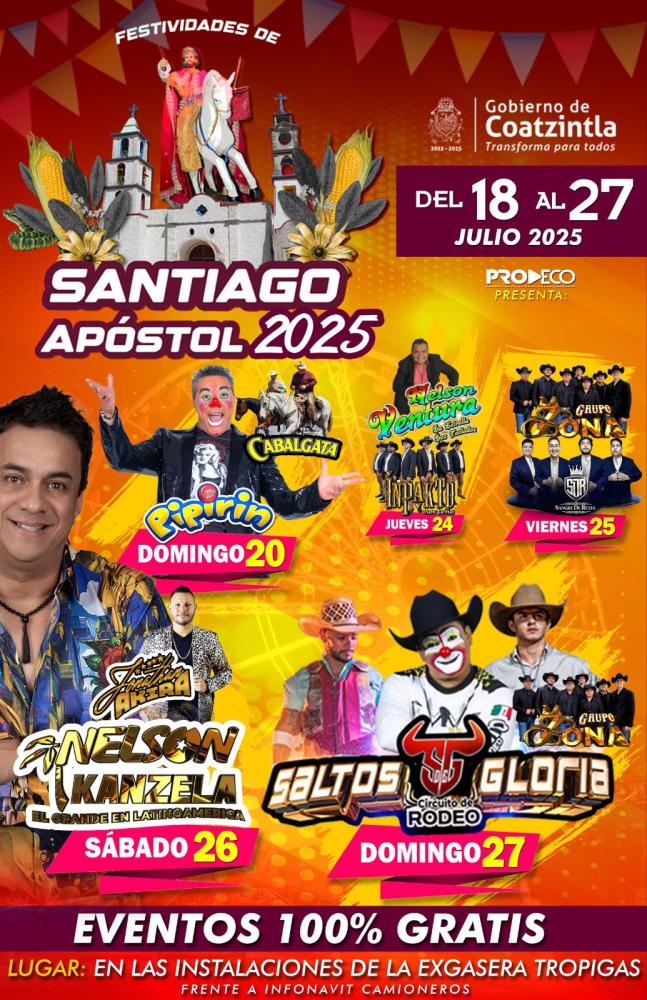 Cartelera artística Feria Coatzintla 2025