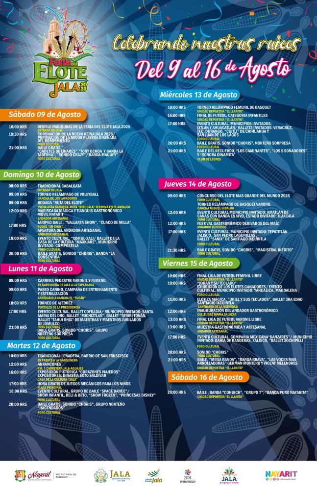 Programa - Feria del Elote Jala 2025