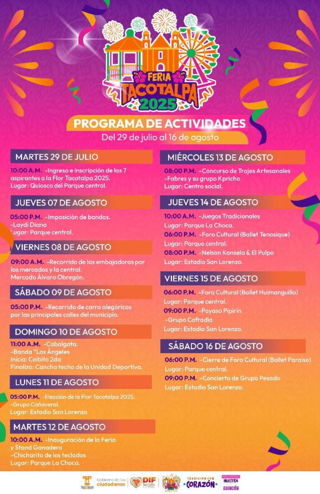 Programa Feria Tacotalpa 2025