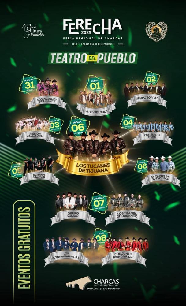 Cartelera - Feria Regional de Charcas 2025