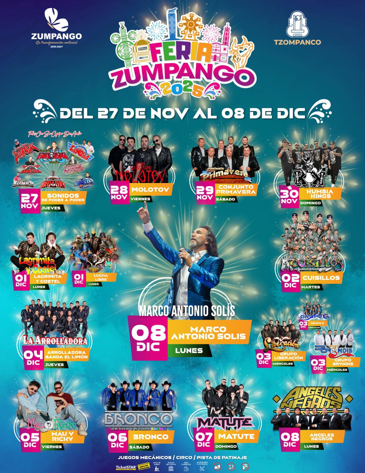 Cartelera estelar - Feria Zumpango 2025