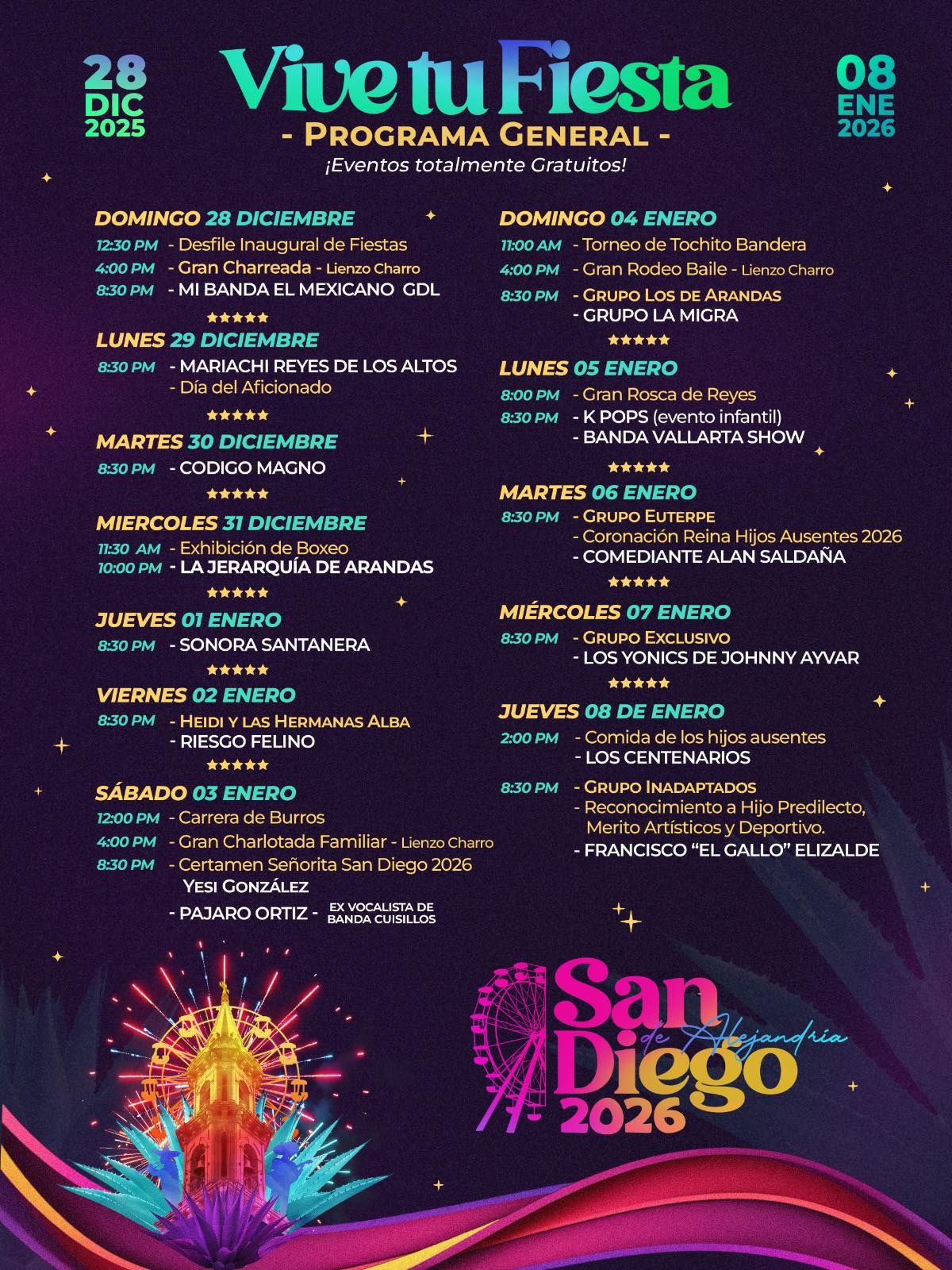 Programa Feria San Diego de Alejandría 2026