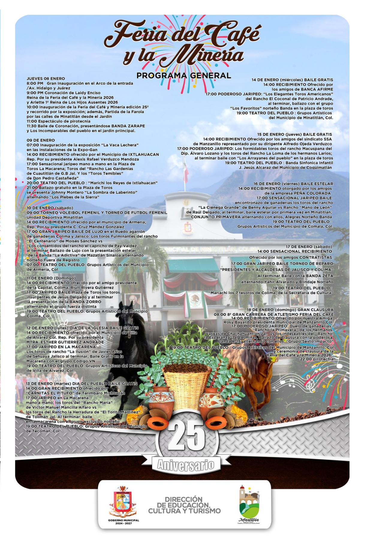 Programa  Feria del Café y la Minería Minatitlán 2026