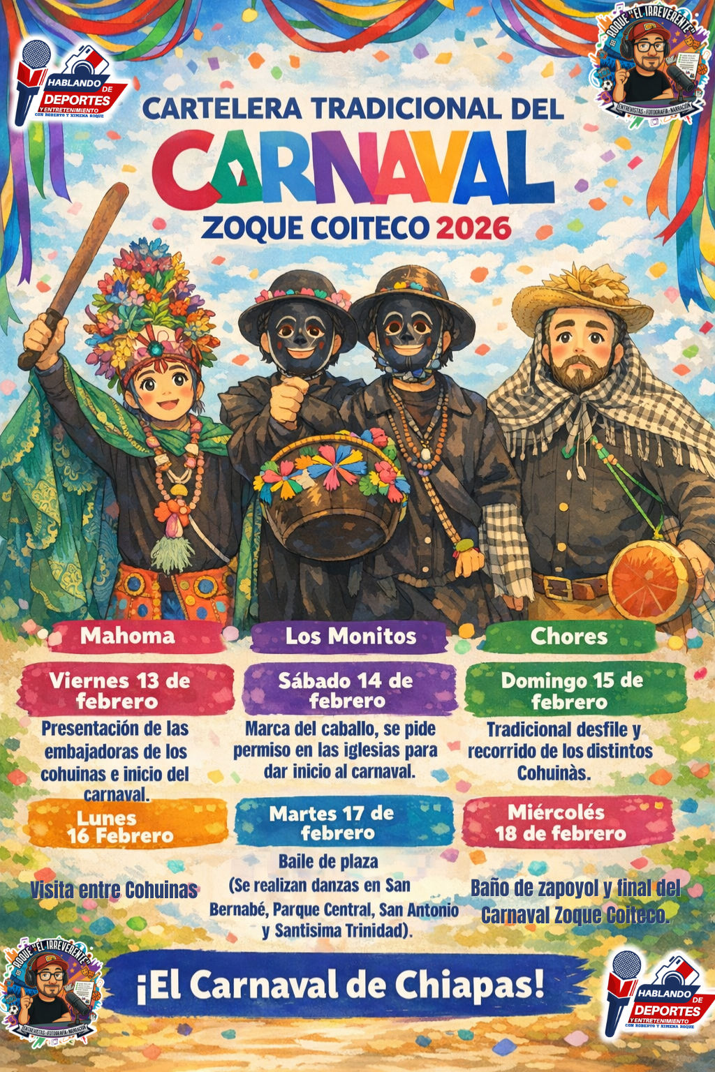 Programa Carnaval Zoque Coiteco 2026