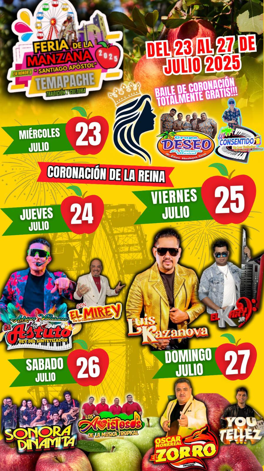 Programa Feria de la Manzana Temapache 2025