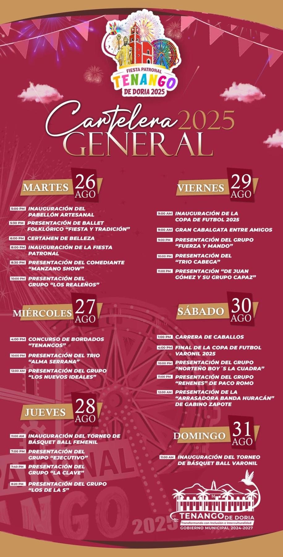 Programa - Feria Tenango de Doria 2025
