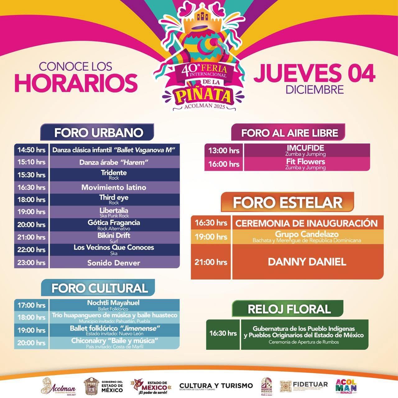 Programa Feria Internacional de la Piñata Acolman 2025