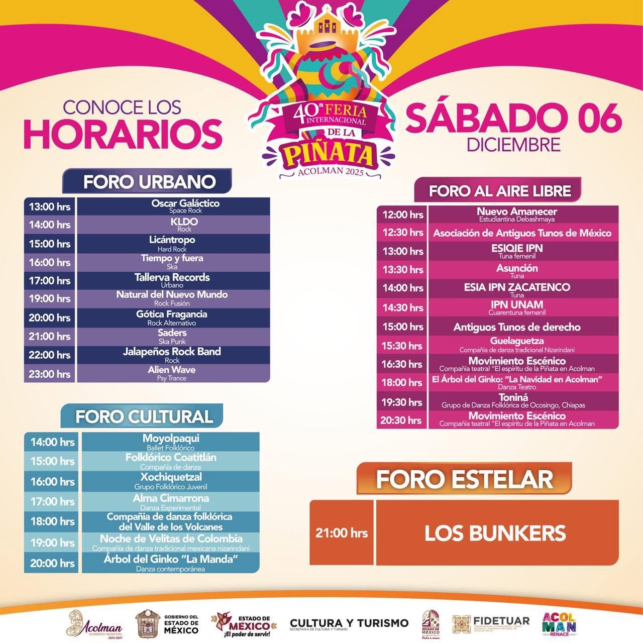 Programa Feria Internacional de la Piñata Acolman 2025