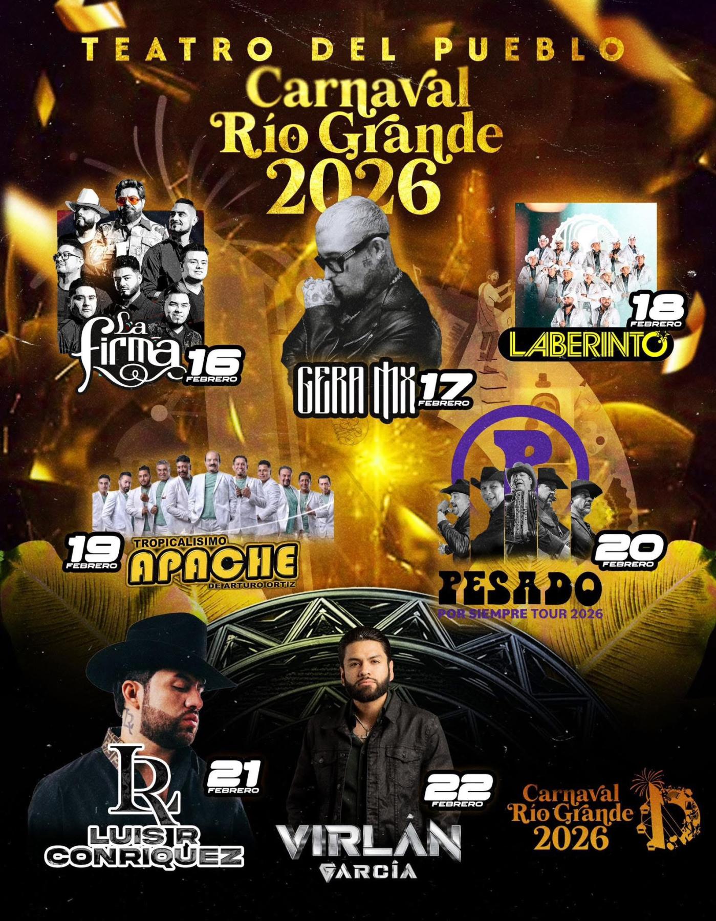 Cartelera Carnaval Rio Grande 2026