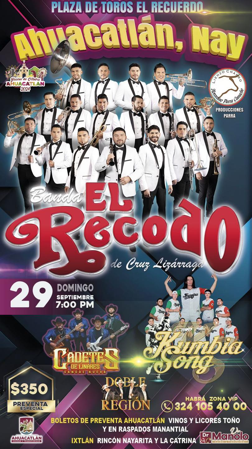 El Recodo en la Feria Ahuacatlán 2024