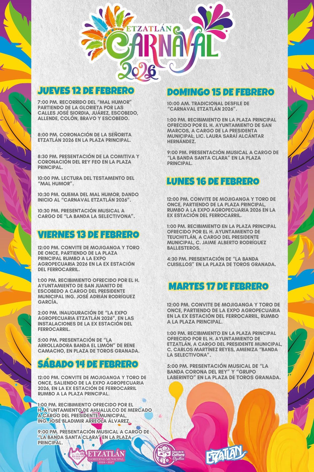 Carnaval Etzatlán 2026