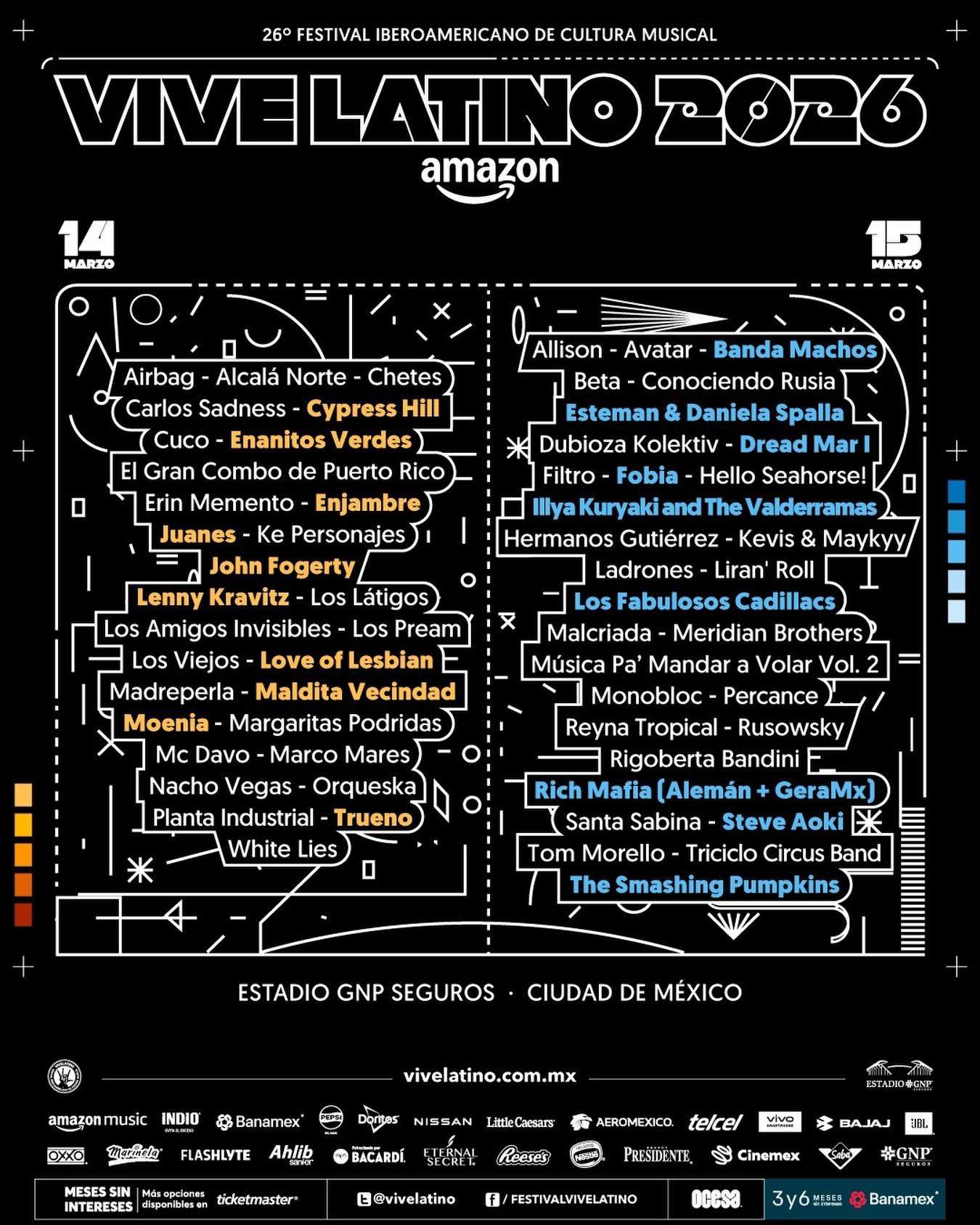 Cartel del Vive Latino 2026
