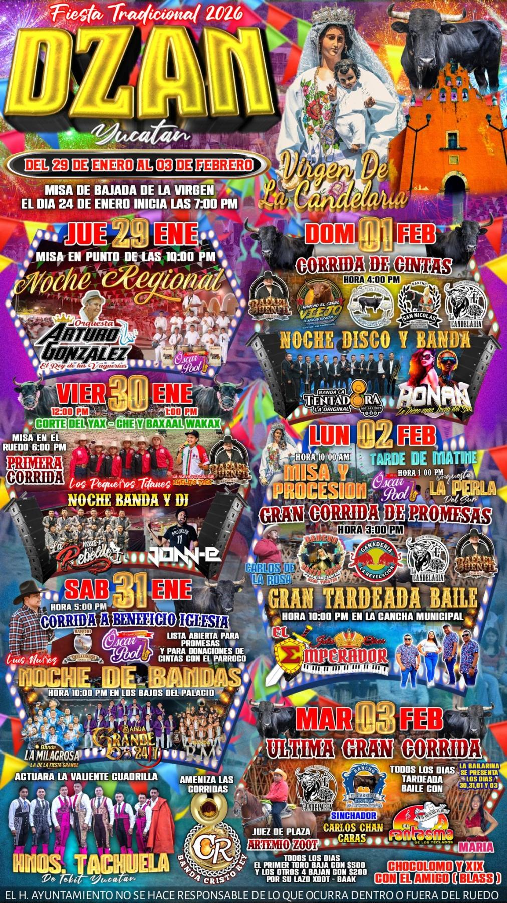 Programa Fiesta Tradicional Dzan 2026