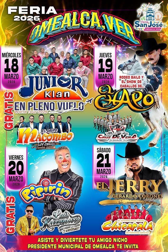 Elenco estelar Feria San José Omealca 2026