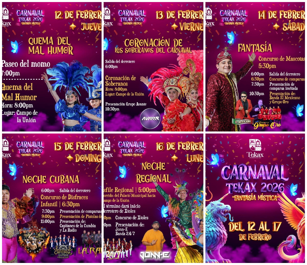 Programa Carnaval Tekax 2026