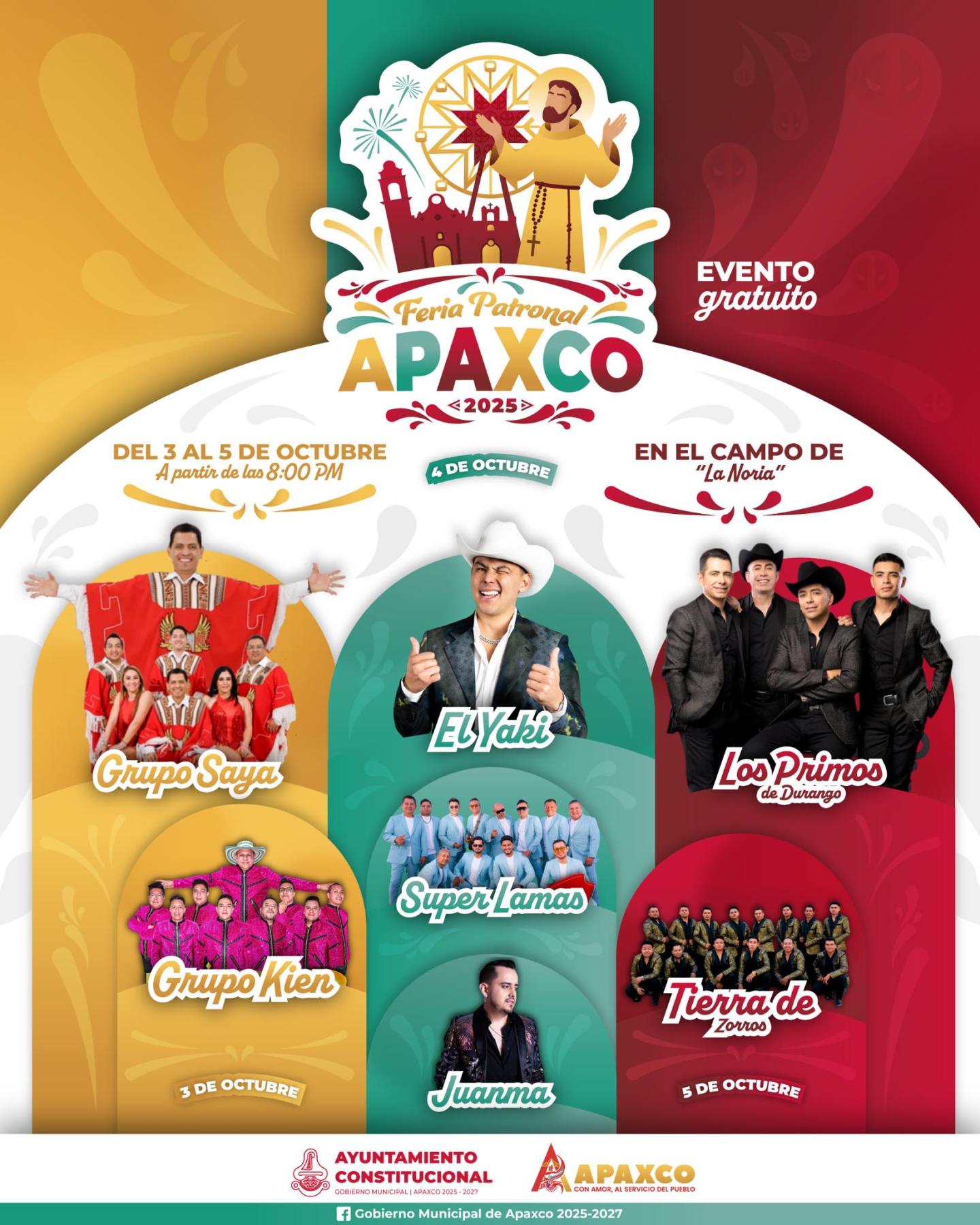Elenco estelar - Feria Patronal Apaxco 2025