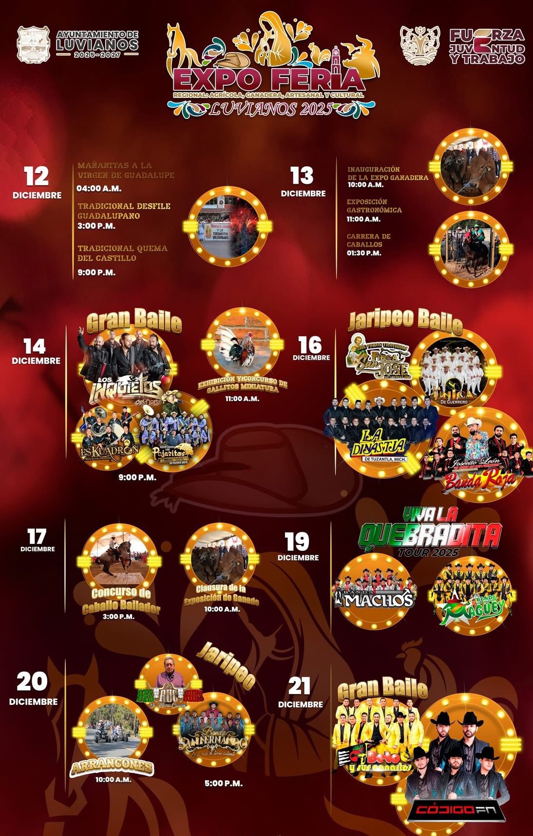 Programa de la Expo Feria Luvianos 2025