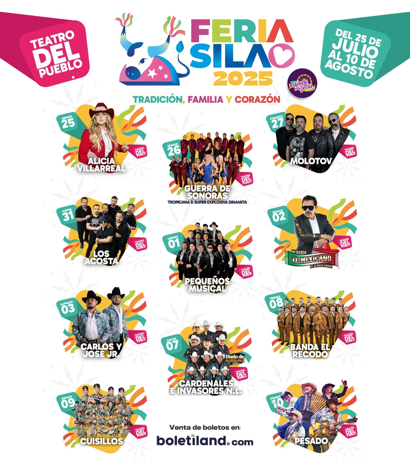 Cartelera artística Feria Silao 2025