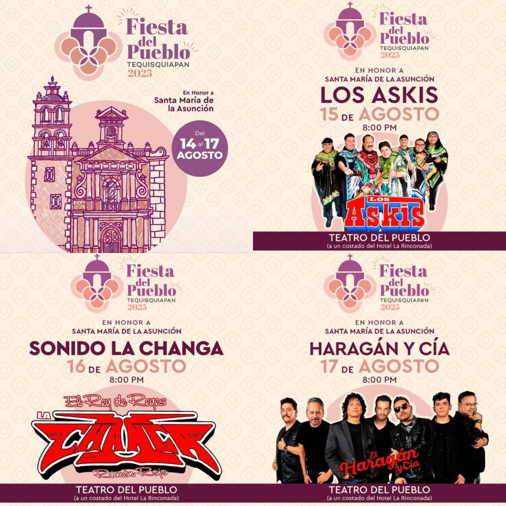 Cartelera Fiesta del Pueblo Tequisquiapan 2025