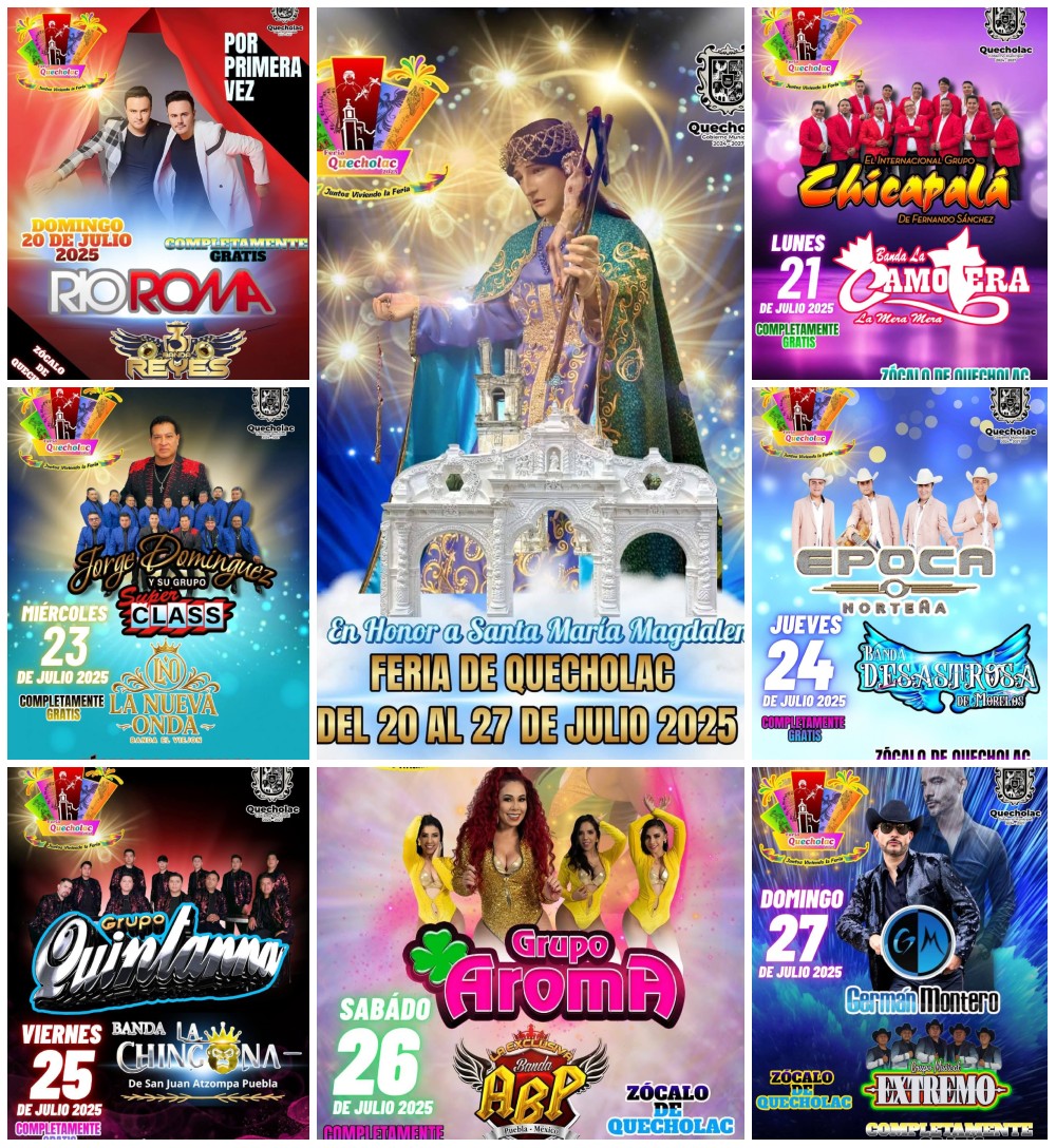 Cartelera artística - Feria Quecholac 2025