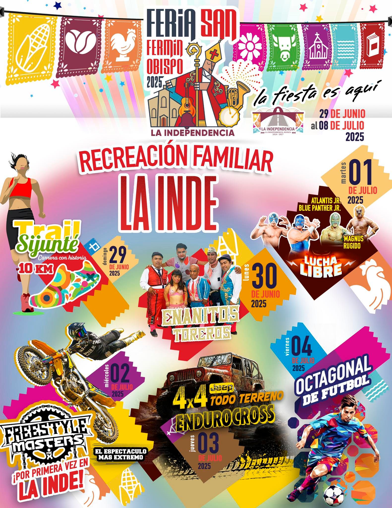 Recreación familiar en la Feria San Fermín La Independencia 2025