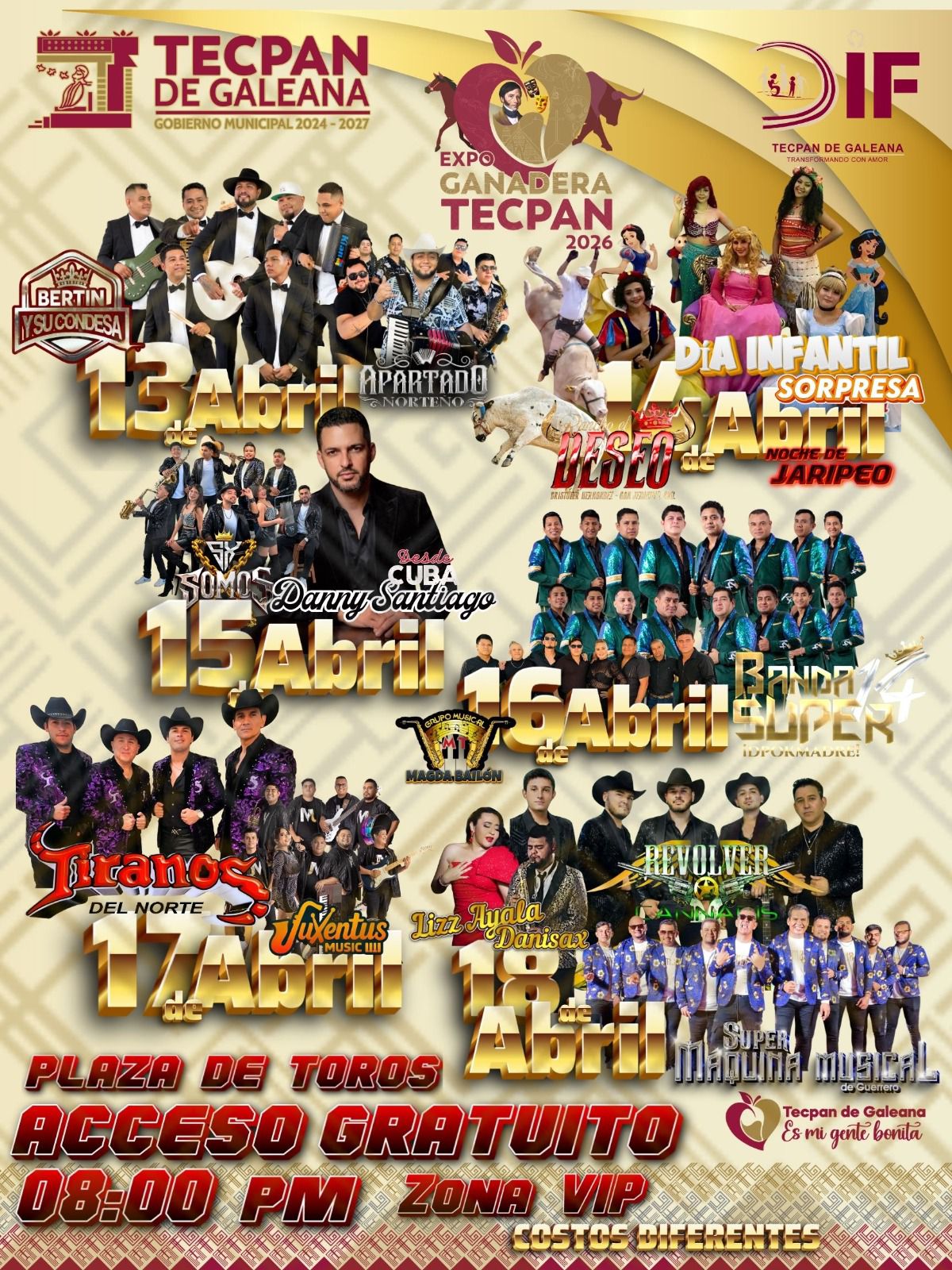 Cartelera estelar Expo Tecpan 2026