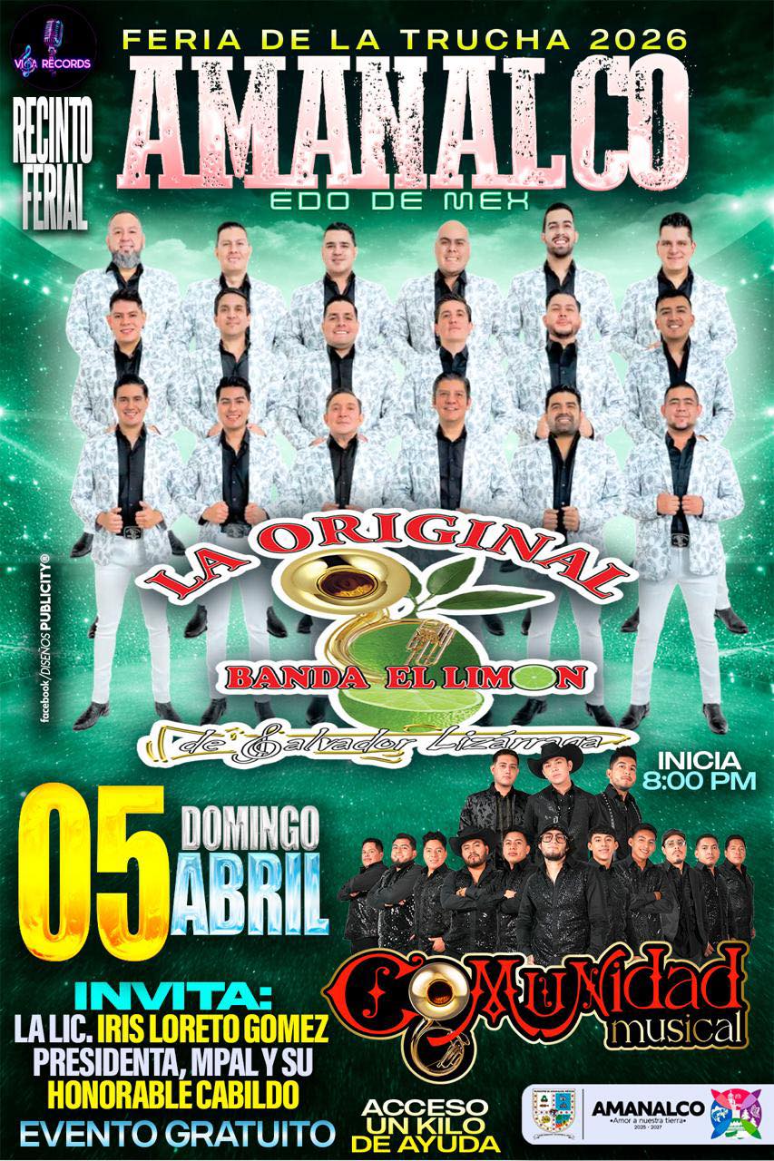 Cartelera Feria de la Trucha Amanalco 2026