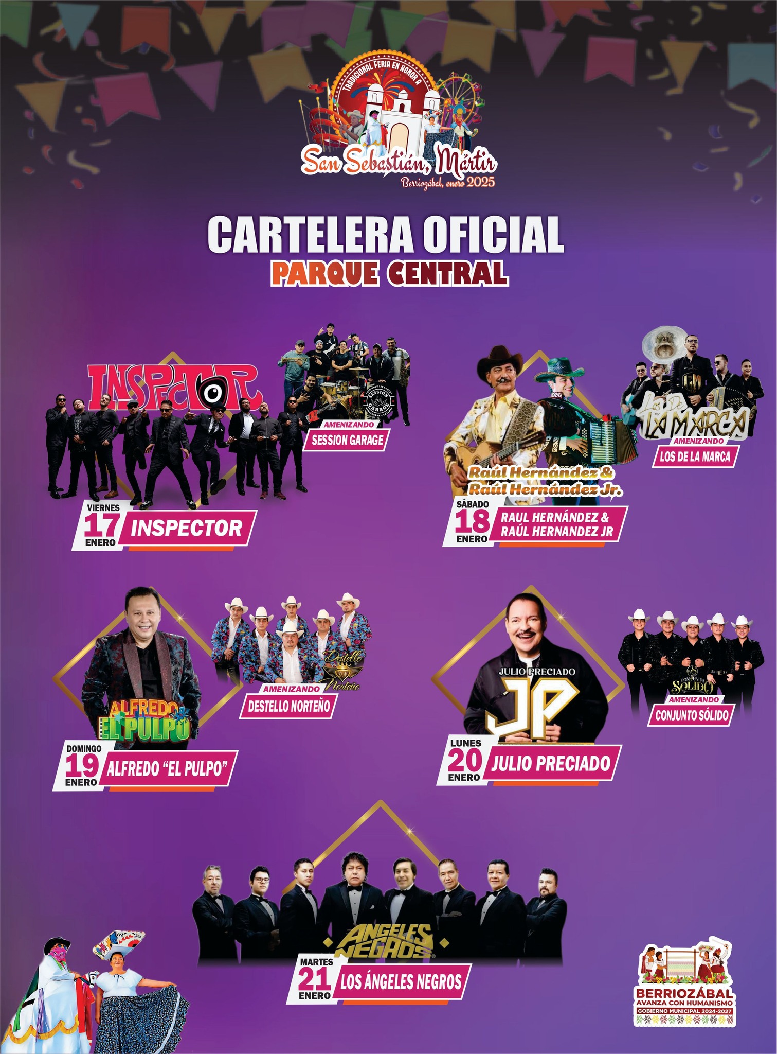 Cartelera estelar, Feria Berriozábal 2025