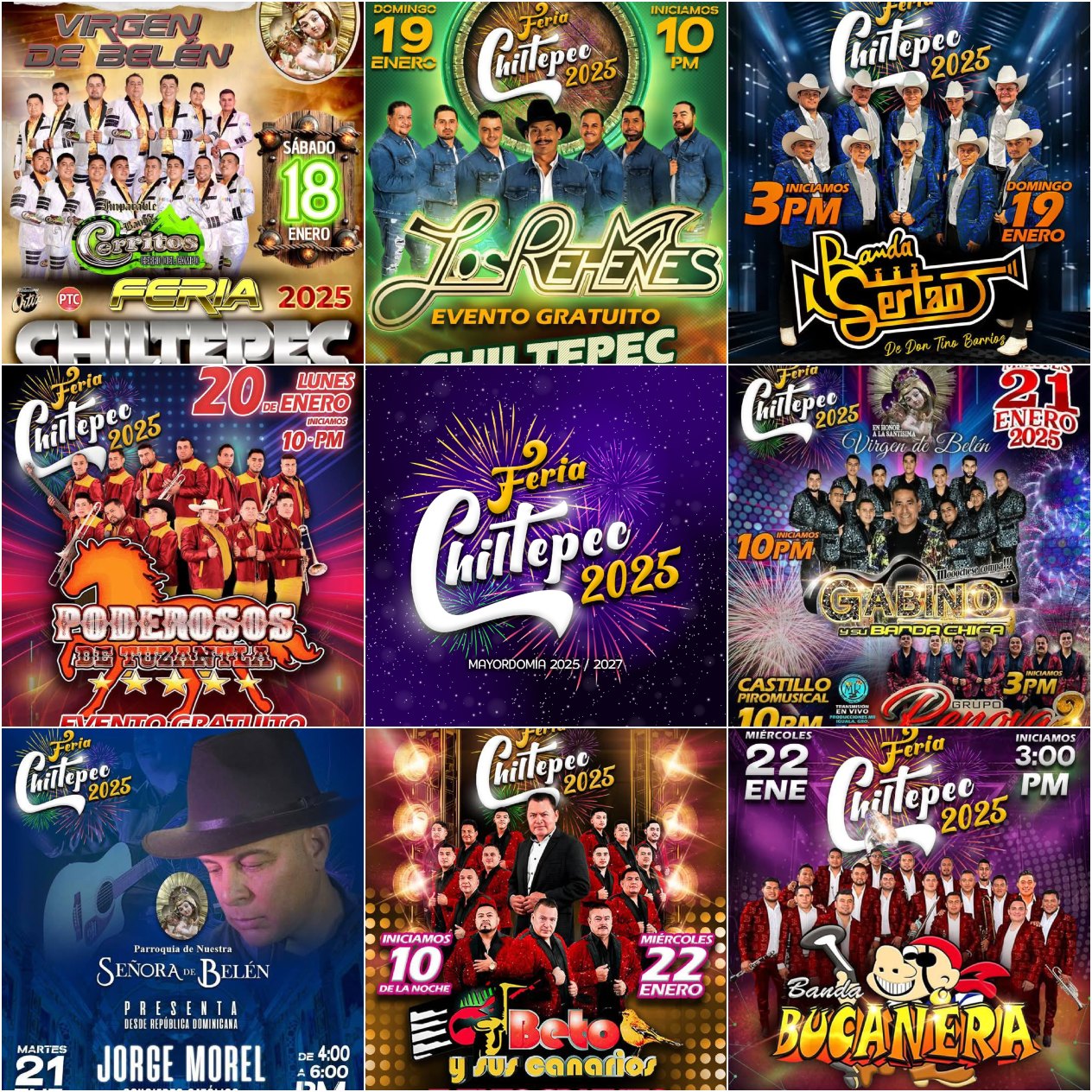 Elenco Feria Chiltepec 2025