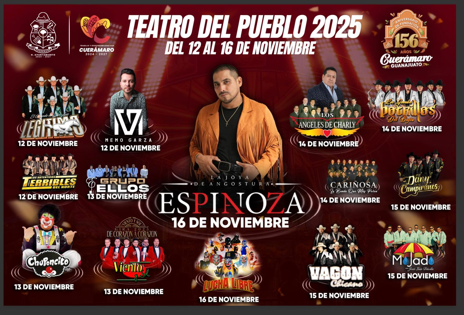 Cartelera estelar Feria Cuerámaro 2025