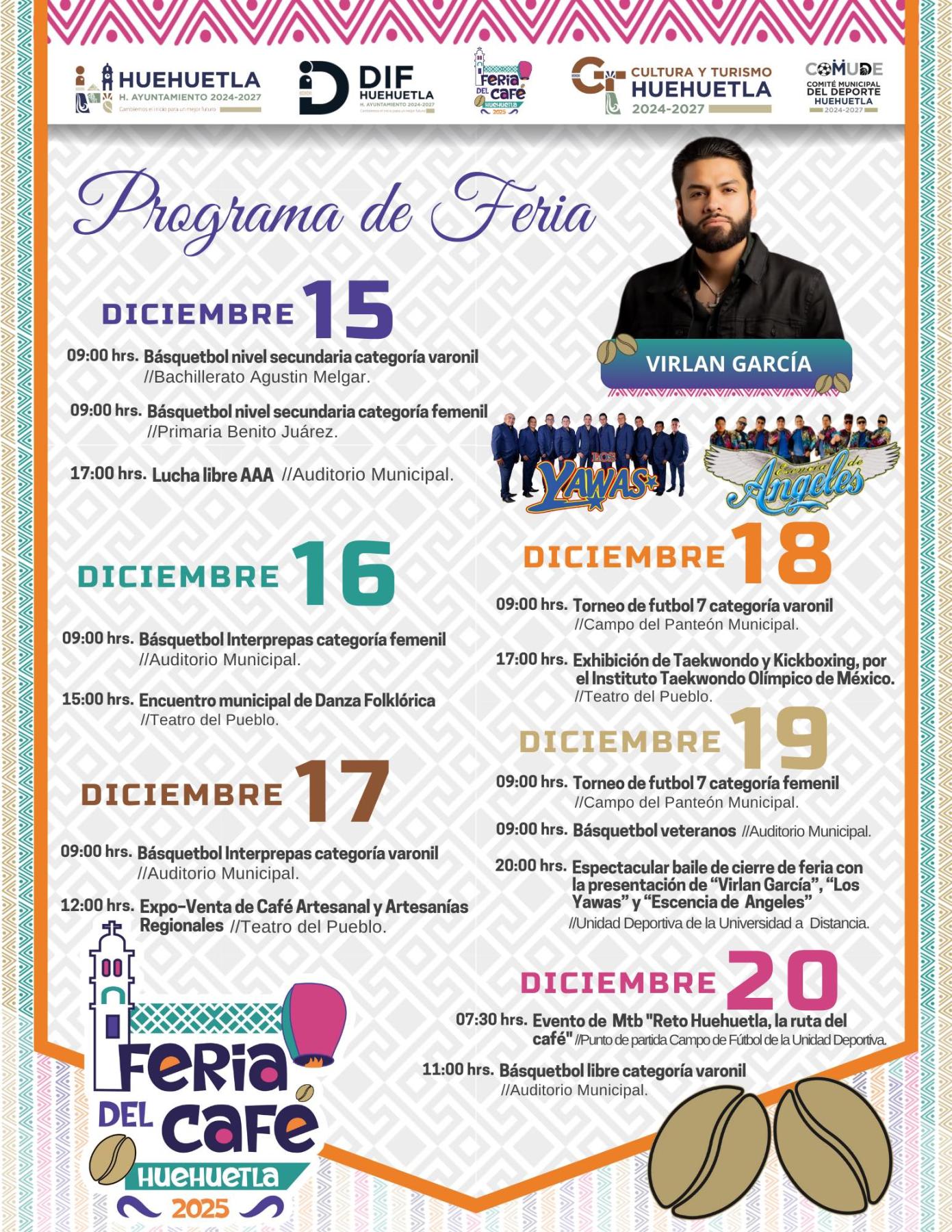 Programa Feria del Café Huehuetla 2025
