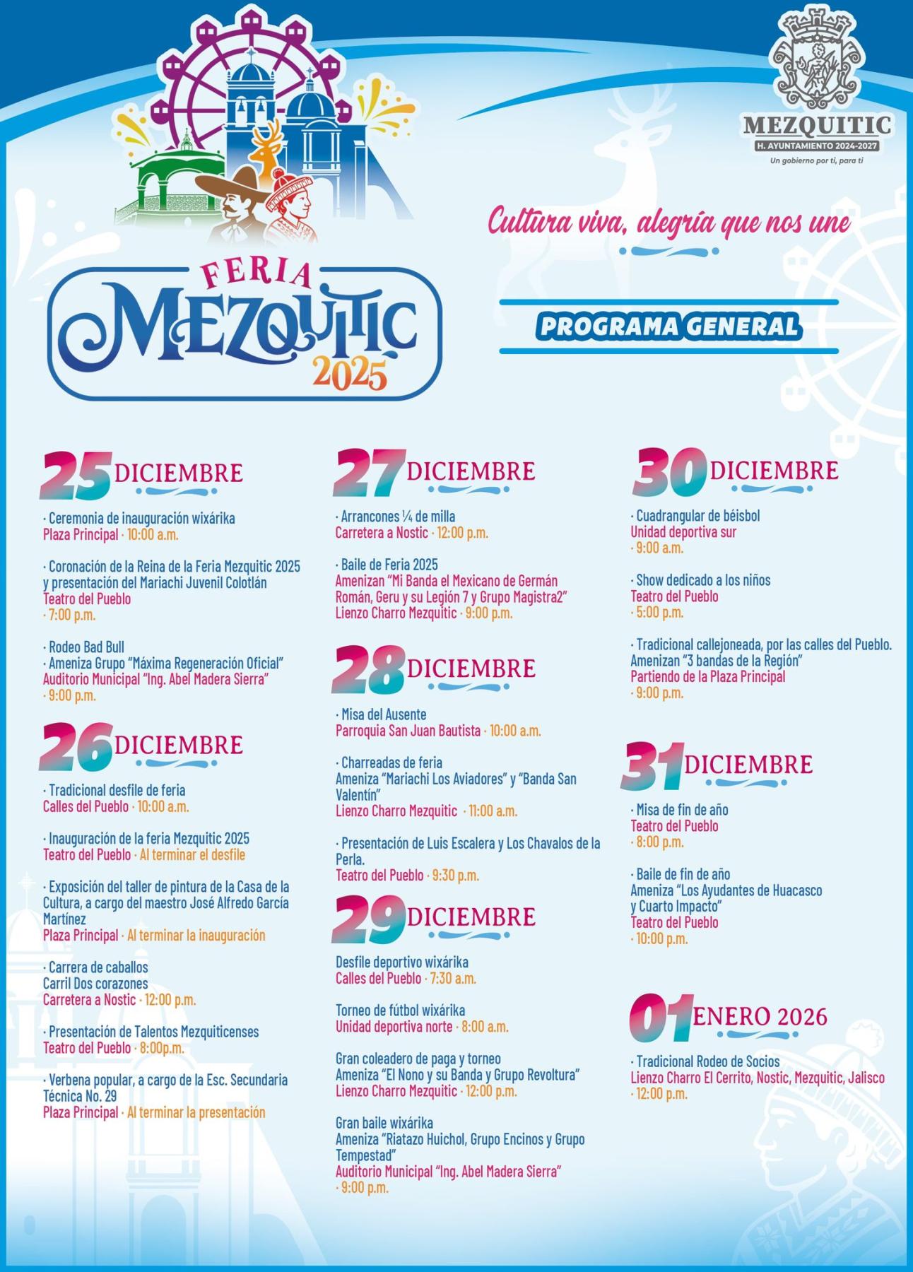 Programa Feria Mezquitic Jalisco 2025